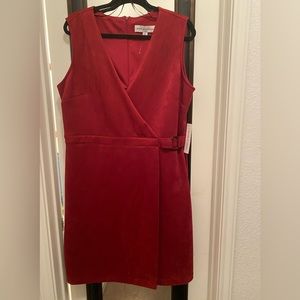 NWT EMMA & MICHELE SLEEVELESS V NECK VELVET DRESS.